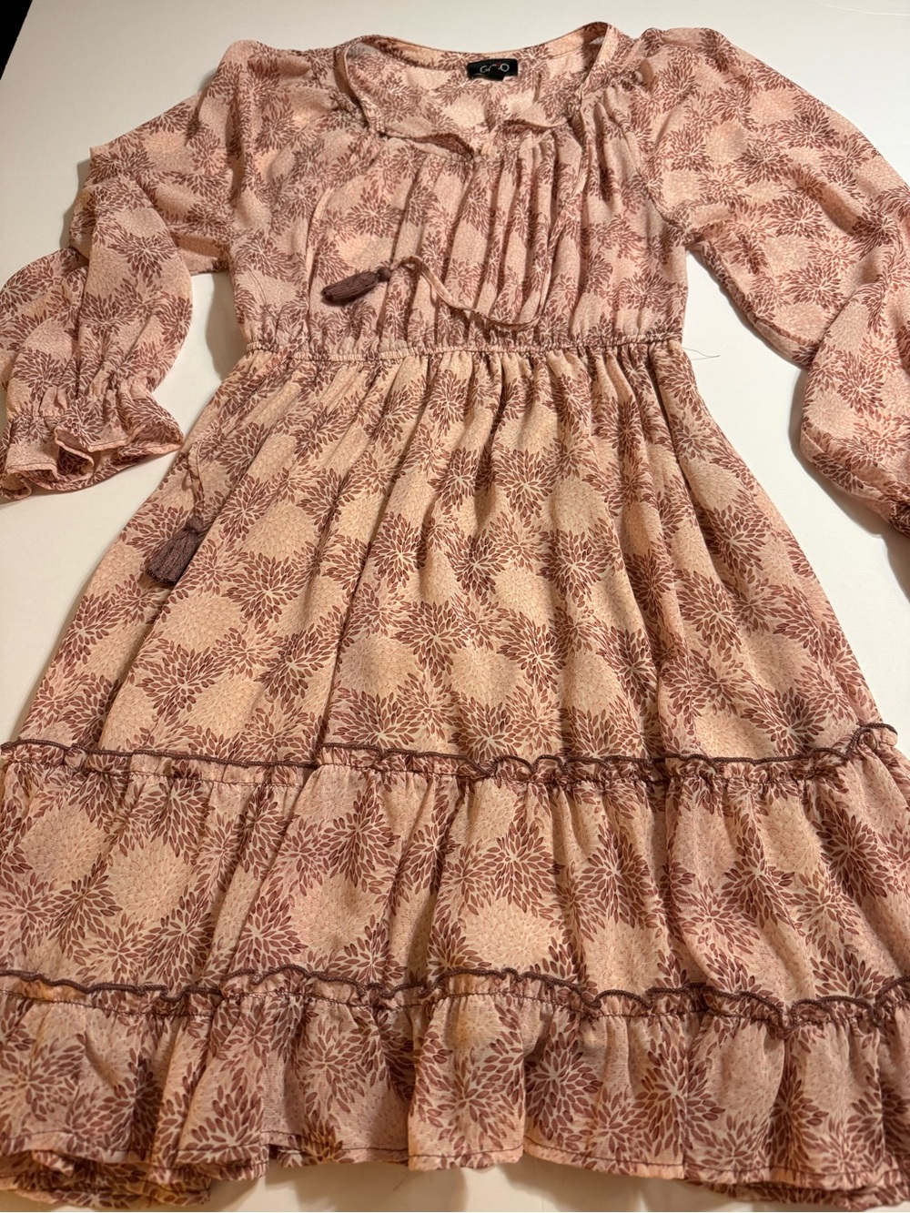 GiGio Peasant Boho Style Dress Size Medium - Picture 1 of 6